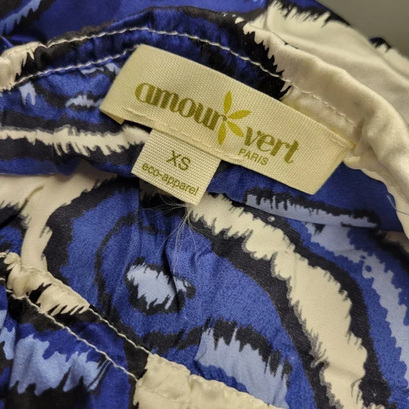 Anthropologie Amour Vert 100% Silk Skirt - Picture 4 of 5